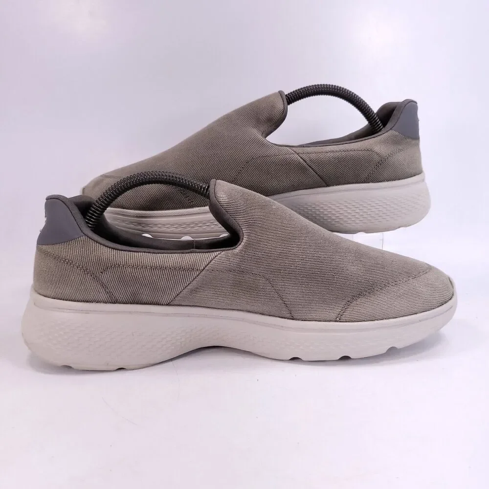 Skechers GoWalk 4 Athletic Walking Slip On Shoe Mens Size 10 54153 Gray White